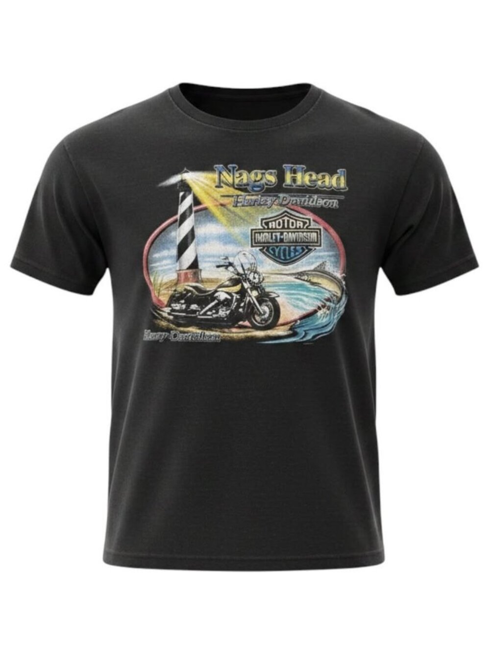 Harley-Davidson Nags Head North Carolina XL Black 100% Cotton